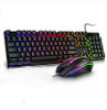 Left Side View Gaming USB Multicolor Keyboard, Mouse and Headset (New)