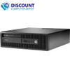 Left Side View HP EliteDesk 800 G1 Desktop Computer Core i5 16GB 512GB SSD Windows 10 Pro and Dual 22" Monitors