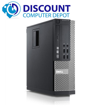 Right Side View Dell Optiplex 990 Windows 10 Pro Desktop PC i5 3.3 8GB 500GB w/dual 19" LCD and WIFI