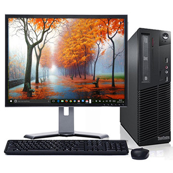 Cheap, used and refurbished Lenovo M81 Desktop Computer Intel i3 3.2GHz 4GB 160GB Win 10 Home WiFi w/17" LCD