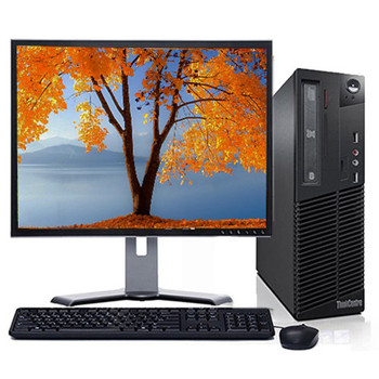 Cheap, used and refurbished Fast Lenovo ThinkCentre Desktop Computer PC 4GB 160GB DVD Wifi 17" LCD Windows 10 Home Premium