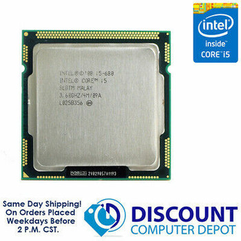 Cheap, used and refurbished Intel Core i5-680 3.60GHz Dual-Core CPU Computer Processor LGA1156 Socket SLBTM