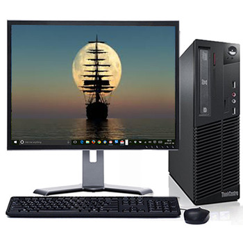 Cheap, used and refurbished Lenovo M81 Desktop Computer Intel i5 3.2GHz 4GB 500GB Win 10 Home WiFi w/19" LCD