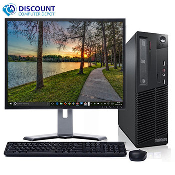 Cheap, used and refurbished Lenovo M92 Windows 10 Home Desktop Computer PC Intel Core i5-3570 3.2GHz 4GB 160GB with a 17" LCD and WIFI
