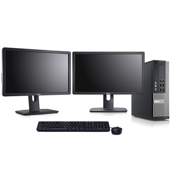 Cheap, used and refurbished Dell 790 Desktop PC Quad i5 3.1GHz Win10 Pro w/ Dual 2x22" Monitors and WIFI