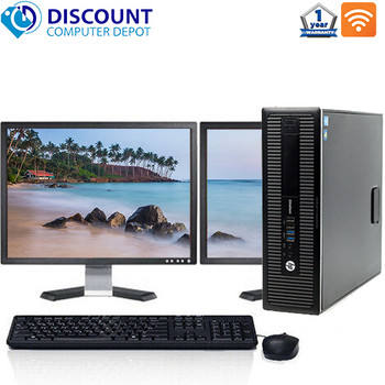 Cheap, used and refurbished HP 600G1 Core i5 16GB 256GB SSD with Dual 22" LCD Monitors