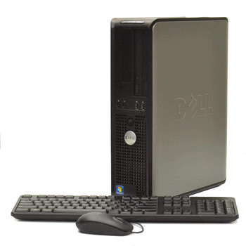 Front View Dell Optiplex Windows 7 Desktop Computer 4GB 80GB Core 2