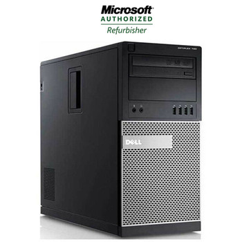 Right Side View Dell Optiplex 9020 PC Tower Computer PC, 3.20 GHz Intel i5 Quad Core Gen 4, 8GB DDR3 RAM, 1TB Hard Drive, Windows 10 Pro