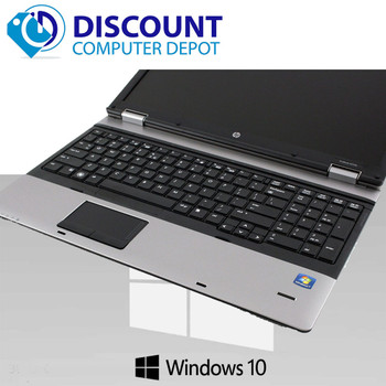 Right Side View HP Probook 6555b 15.6" Dual Core 2.5GHz. Laptop Computer 4GB 320GB Windows 10 DVD-RW Wifi Webcam