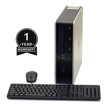 Front View HP dc5750 Pentium Dual-Core Desktop Windows 7 Pro 64