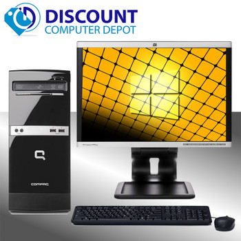 Cheap, used and refurbished Fast Compaq 500B Desktop Computer  Windows 7 Dual Core 2.7GHz 4GB 160GB 17" LCD