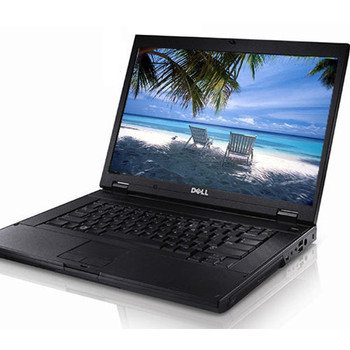 Front View Dell E-Series 15.4" Laptop Computer PC Core 2 Duo Processor 4GB 250GB Windows 10 Home Premium and WIFI