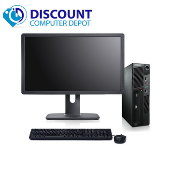 Cheap, used and refurbished Lenovo M91P USFF Desktop Computer Intel i5 PC 2.5GHz 4GB 500GB Win10 Pro 22" LCD