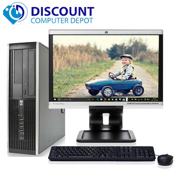 Cheap, used and refurbished HP Elite Windows 10 Desktop PC Computer C2D 3.0GHz 4GB 500GB 19" LCD Wifi