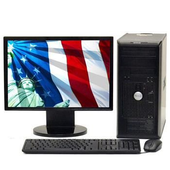 Cheap, used and refurbished Lot 11 Windows 7 Pro 64-bit Dell Optiplex 755 2.2 GHz, Core 2 Duo Tower 8GB 250GB & 19" LCD Computer Monitor