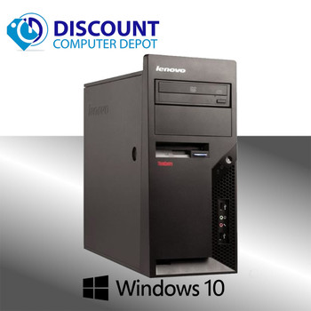 Right Side View Lenovo ThinkCentre Windows 10 Desktop Computer Dual Core 4GB 80GB w/17" Monitor