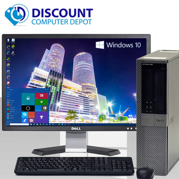 Cheap, used and refurbished Dell Optiplex 960 Windows 10 Pro Desktop Computer 3.0GHz C2D 8GB 250GB 19" LCD