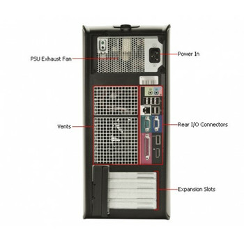 Right Side View Dell Optiplex 780 3 GHz, Core 2 Duo Tower 8GB 80GB Windows 7 Pro &19" Dell LCD
