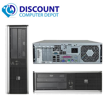 Right Side View Fast HP 7900 Core 2 Duo Desktop Computer PC 4GB 250GB DVD-RW Win10-64 Home and WIFI