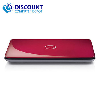 Right Side View Dell Inspiron Mini 10" Netbook Windows 10 2GB Ram 160GB Hard Drive WiFi Power Adapter (Red)