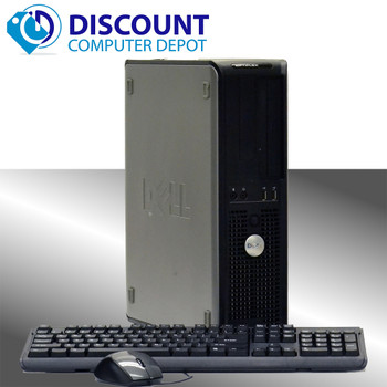 Front View Fast Dell Optiplex Windows 10 Pro Desktop Computer PC Dual Core 6GB 160GB WIFI