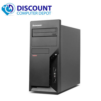 Cheap, used and refurbished Lenovo Windows 10 Desktop Computer Tower PC Core 2 Duo 2.13GHz 4GB w/17" LCD and WIFI