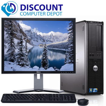 Cheap, used and refurbished Dell Optiplex 760 Windows 10 Pro Desktop Computer PC Core 2 Duo 4GB WiFi 17" LCD