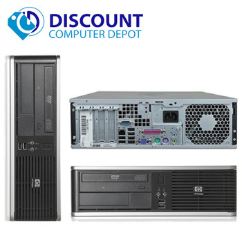 Cheap, used and refurbished Fast HP Desktop Computer Windows 10 Pro PC Dual Core 4GB 160GB DVD-RW and WIFI