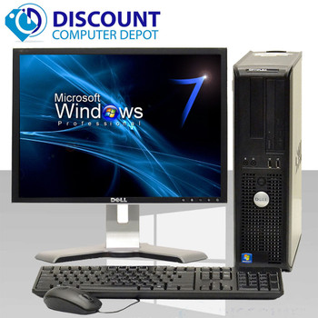 Cheap, used and refurbished Dell Optiplex 755 3 GHz Core 2 Duo Small Desktop 8GB 250GB Windows 7 Pro & 19" LCD