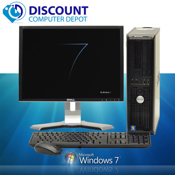 Cheap, used and refurbished Dell Optiplex 760 3 GHz, Core 2 Duo Small Desktop 4GB 80GB Windows 7 Pro &17" Dell LCD