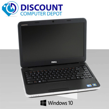 Cheap, used and refurbished Dell Vostro 1440 14" I3 Laptop Windows 10  4GB Ram 128GB SSD Hard Drive DVD-RW WiFi Power Adapter