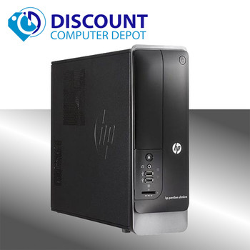 Right Side View HP Pavilion Slimline Desktop Computer PC i3 3.3GHz 4GB 250GB Win-10  Wifi 19 Mon