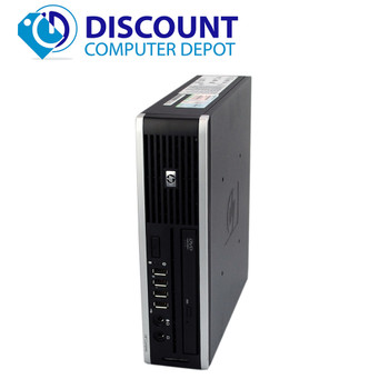 Cheap, used and refurbished HP 8000 Elite Small Thin Desktop Computer PC C2D 3.0GHz 4GB 80GB Windows 10 and WIFI