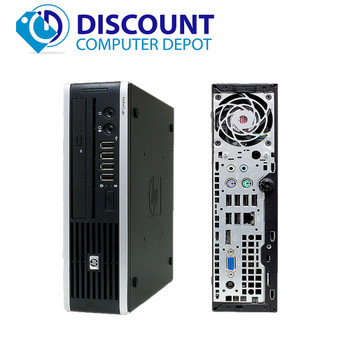 Right Side View HP 8000 Elite Small Thin Desktop Computer PC C2D 3.0GHz 4GB 80GB Windows 10 and WIFI