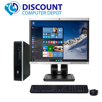 Cheap, used and refurbished HP 8300 Windows 10 Pro Slim Desktop PC Quad i5-3470s 2.5GHz 8GB 250GB w/19"LCD and WIFI