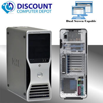 Right Side View Dell Precision T3400 Workstation Computer PC Windows 10 Pro C2D 8GB 1TB HDMI