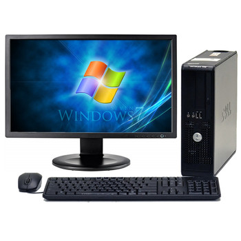 Cheap, used and refurbished Dell Optiplex 755 3 GHz Dual Core Core 2 Duo Small Desktop 8GB 500GB Windows 7 & 19" LCD
