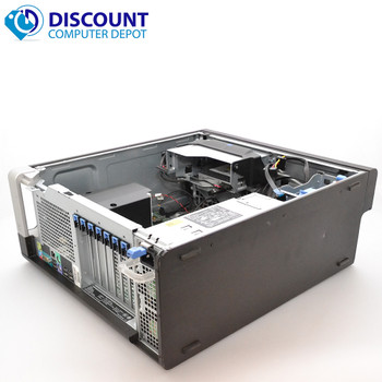 Right Side View Dell T3600 Workstation Computer PC Windows 10 Pro Xeon 3.6GHz 16GB SSD+HDD