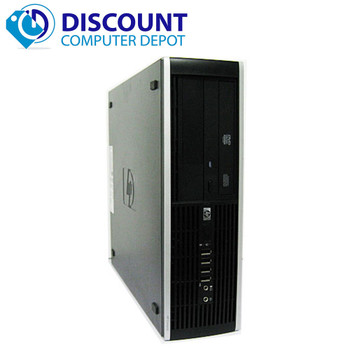 Cheap, used and refurbished HP 8000 Elite Windows 10 Desktop Computer 250GB Dual 19" LCD Monitor and WIFI