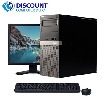 Dell OptiPlex 960 Tower C2D 3.0 4GB 250GB DVD-RW Win10-32 Home Dell 17" Monitor