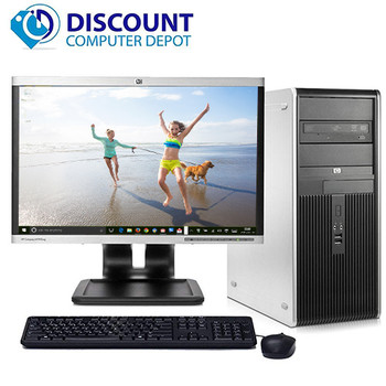 Cheap, used and refurbished Fast HP Windows 10 Desktop Computer PC DC 8GB 500GB Wifi 19" LCD