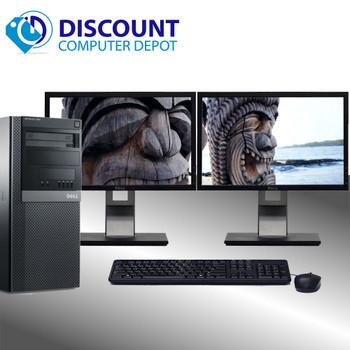 Cheap, used and refurbished Dell Optiplex 960 Desktop Computer Windows 10 3.0GHz 8GB 1TB Dual 20" LCD'S