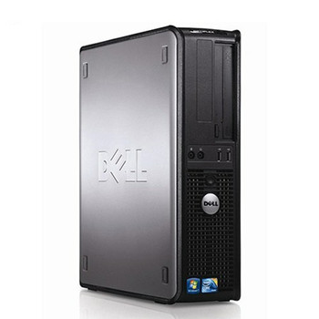 Front View Dell Windows 10 Pro Optiplex Desktop Computer PC Core2Duo 4GB 160GB DVD WiFi