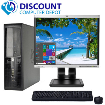 Cheap, used and refurbished FAST HP Desktop Computer Windows 10 PC Dual Core 3.06GHz 4GB 160GB WiFi 17" LCD and WIFI