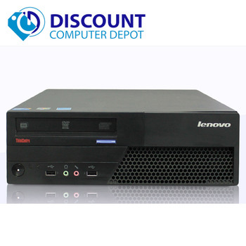 Right Side View Lenovo Desktop Computer PC Core 2 Duo 2.13GHz 4GB 250GB Windows 10 Pro w/17" LCD