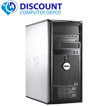 Right Side View Dell 780 Dual Screen Computer C2D 3.0GHz 4GB 250GB Windows 10 2x19" LCD's