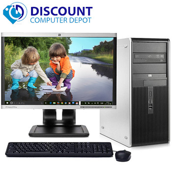 Cheap, used and refurbished Fast HP Windows 10 Desktop Computer Intel Dual Core PC  4GB  DVD 17" LCD wifi