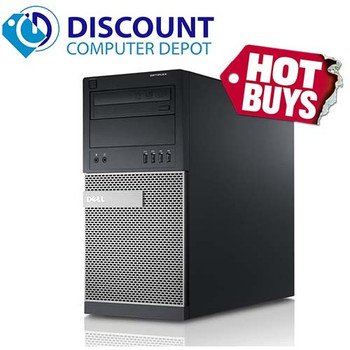 Cheap, used and refurbished Fast Dell Optiplex Windows 10 Desktop Computer Tower PC Core i3 3.1GHz 4GB 320GB and WIFI