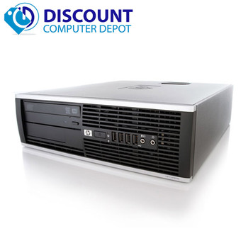 Right Side View HP 8000 Elite Desktop Computer Windows 10 Pro PC C2D 3.00GHz 8GB 1TB DVDRW WiFi dual out video