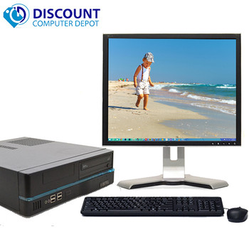 Front View Custom Windows 10 Desktop PC Computer Intel i3 3.1GHz 4GB 160GB Wifi 19" LCD